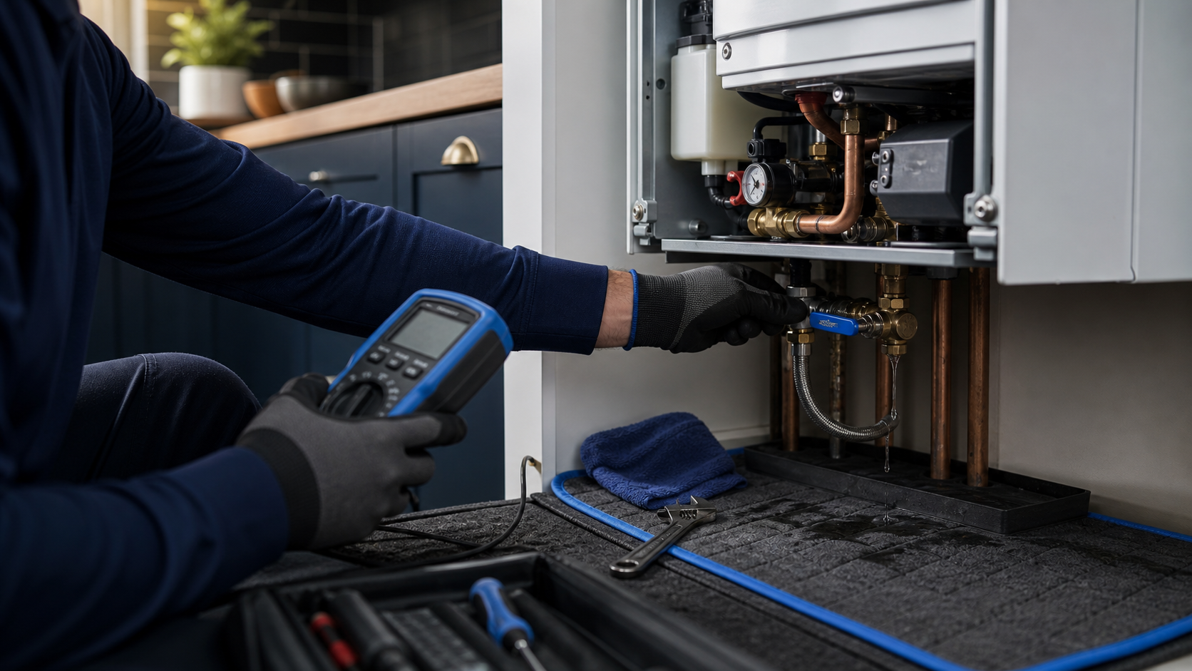 Domestic boiler fault finding with engineer diagnostics