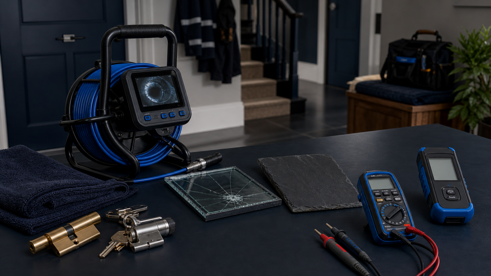 Damp meter and property repair tools